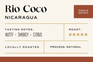 Rio Coco, Nicaragua (12 oz bag, Whole Beans)