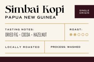 Simbai Kopi, Papau New Guinea (12oz Bag, Whole Bean)